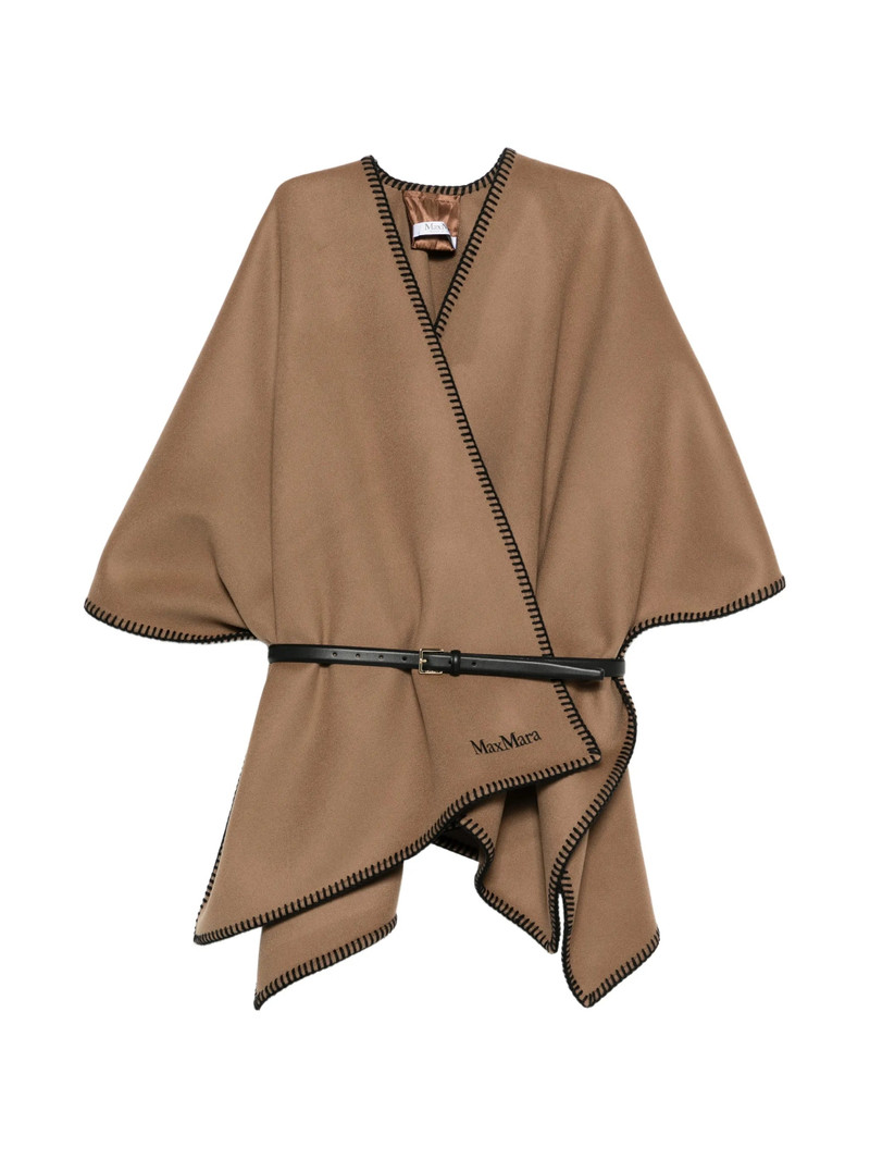 Max Mara Blanket-stitch Belted Poncho 1