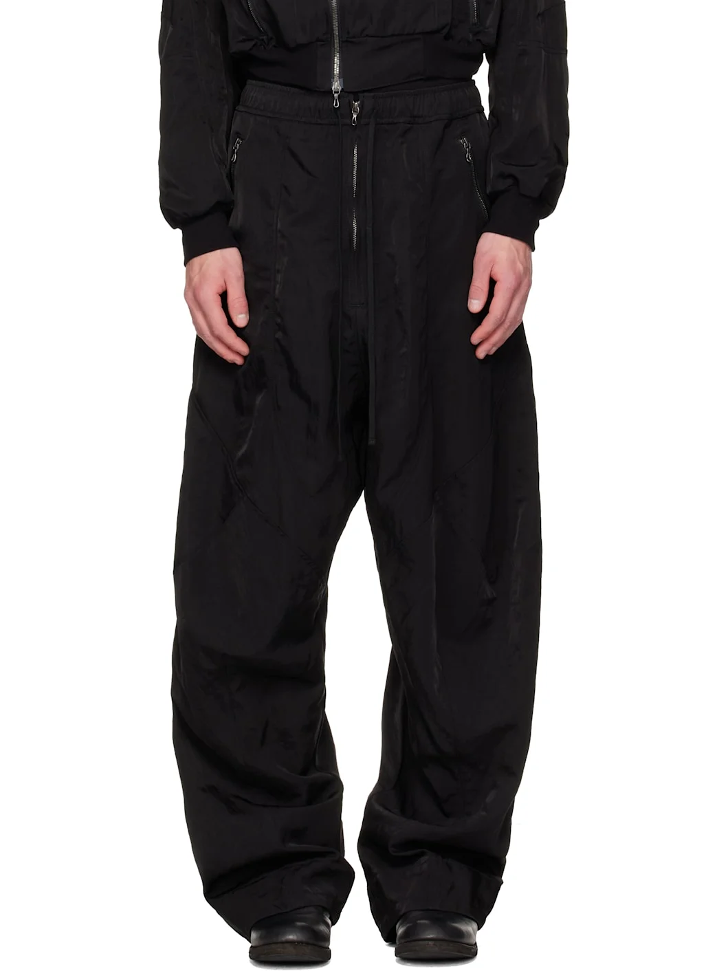 Black Tourer Wide Trousers - 1