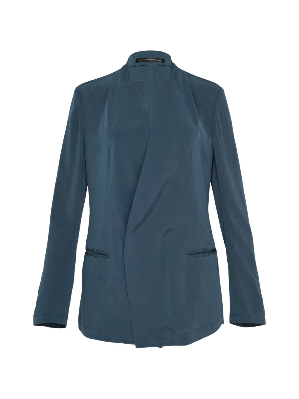 stand-collar wrap blazer - 1