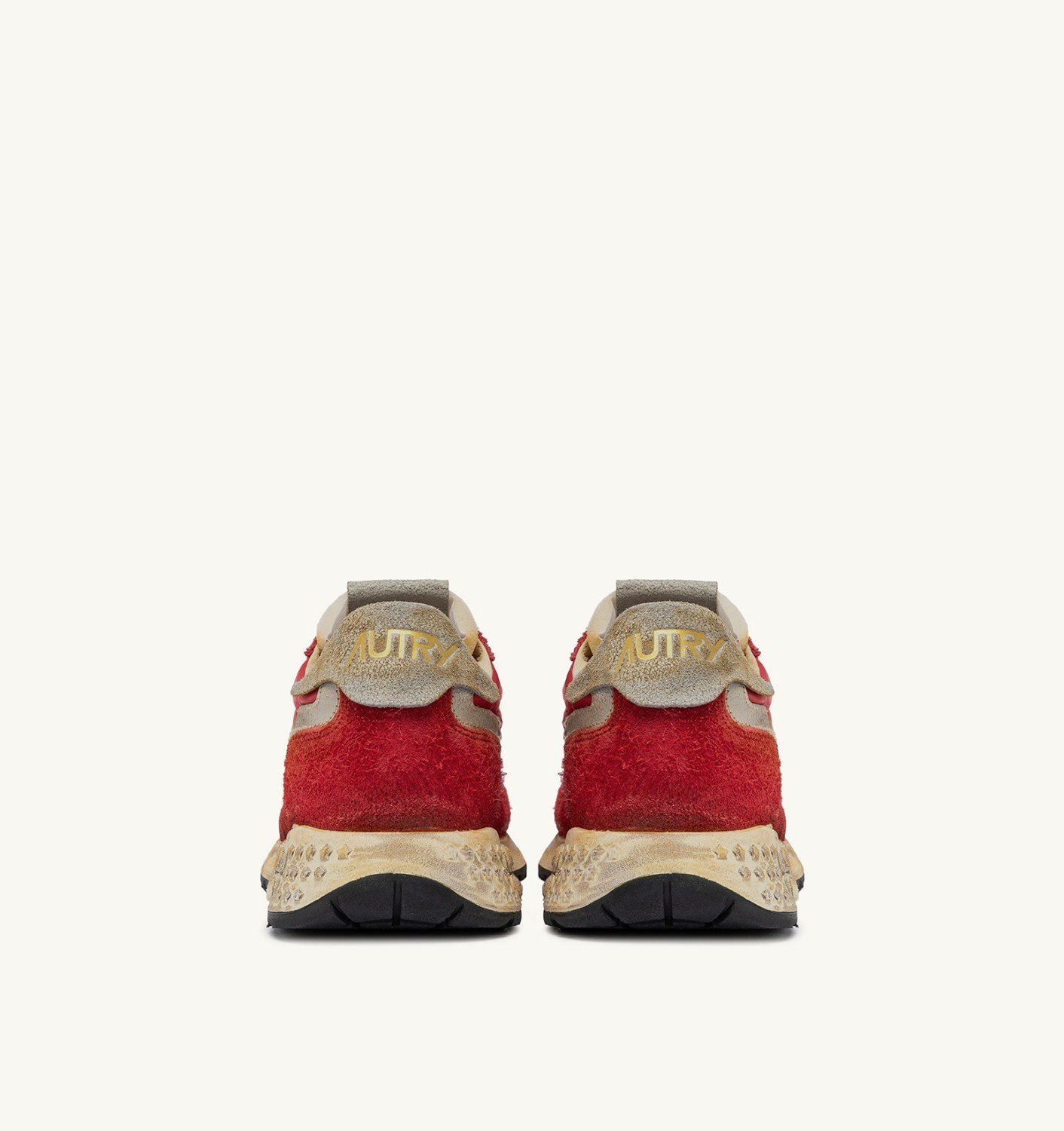 REELWIND SUPER VINTAGE SNEAKERS IN RED NYLON AND SUEDE - 4