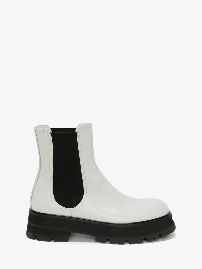 Rave Chelsea Boot in Ivory/black - 1