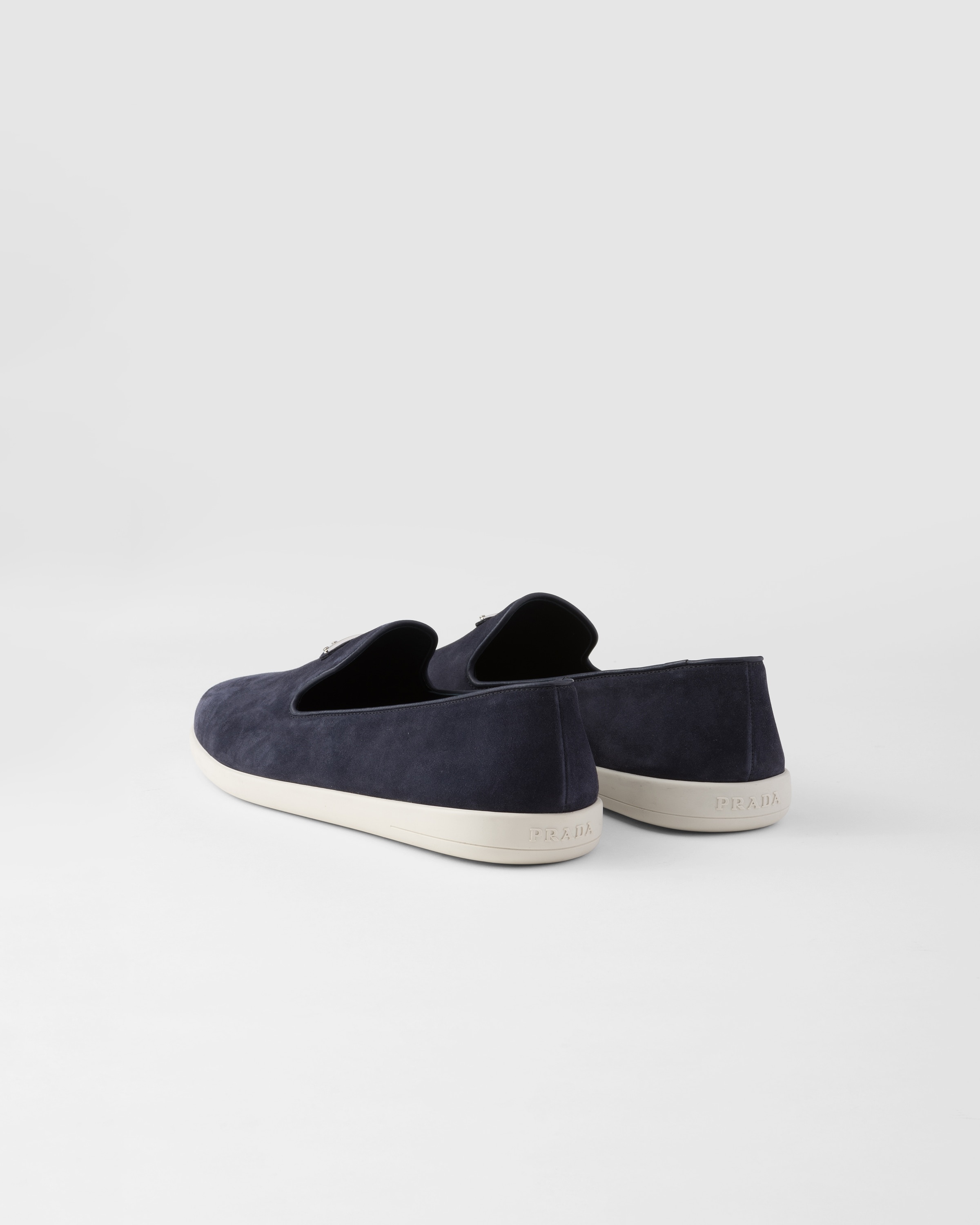 Suede calf leather slip-ons - 4