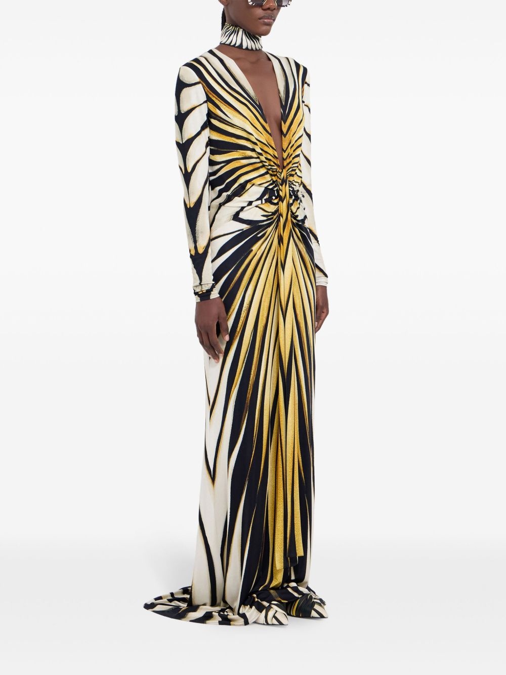 Ray of Gold print maxi dress - 3