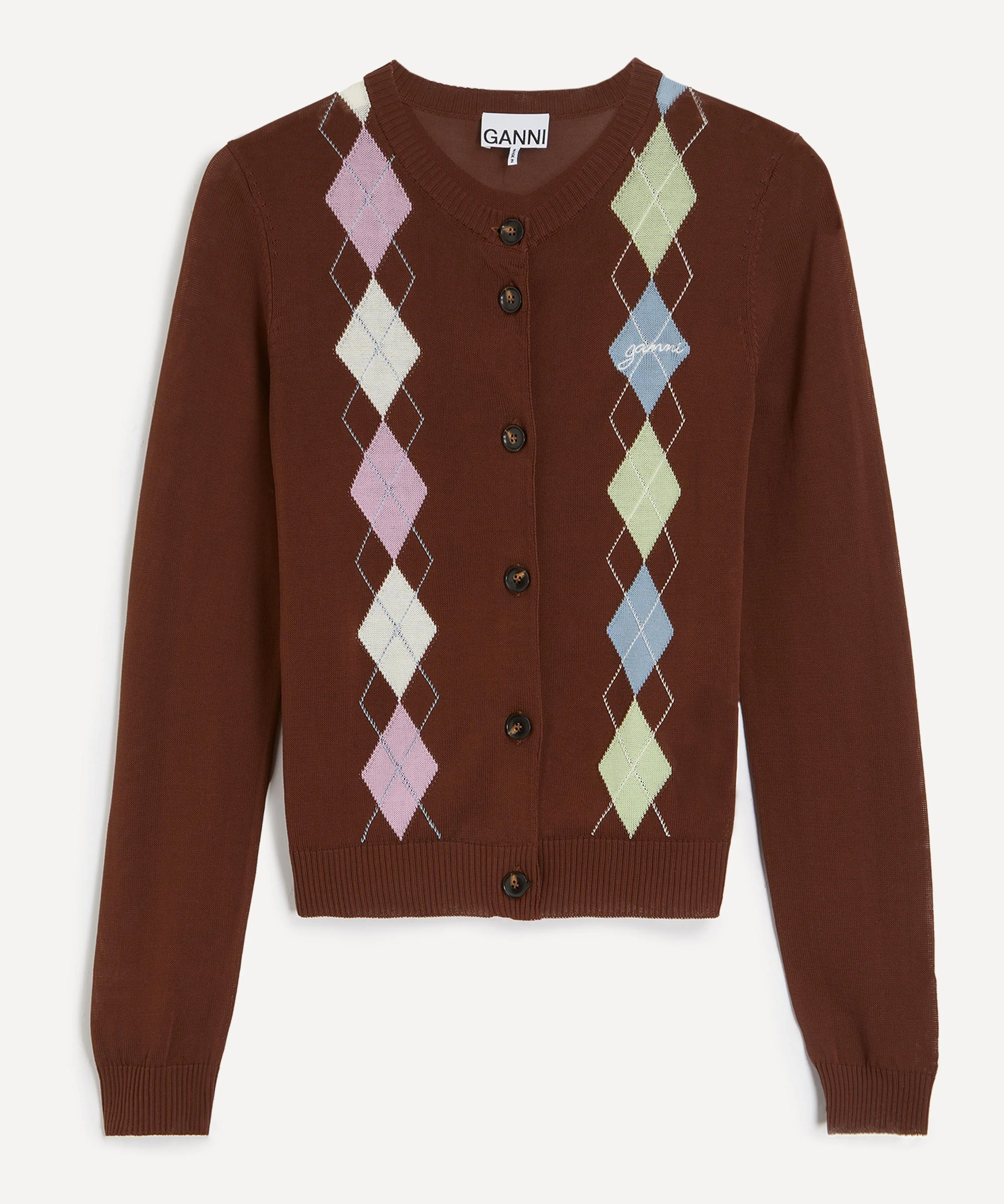 Argyle Cotton Cardigan - 1