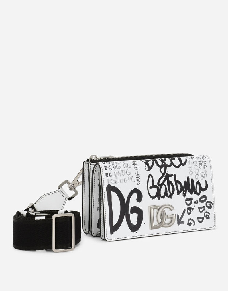 Dolce & Gabbana Graffiti-print calfskin mini bag outlook