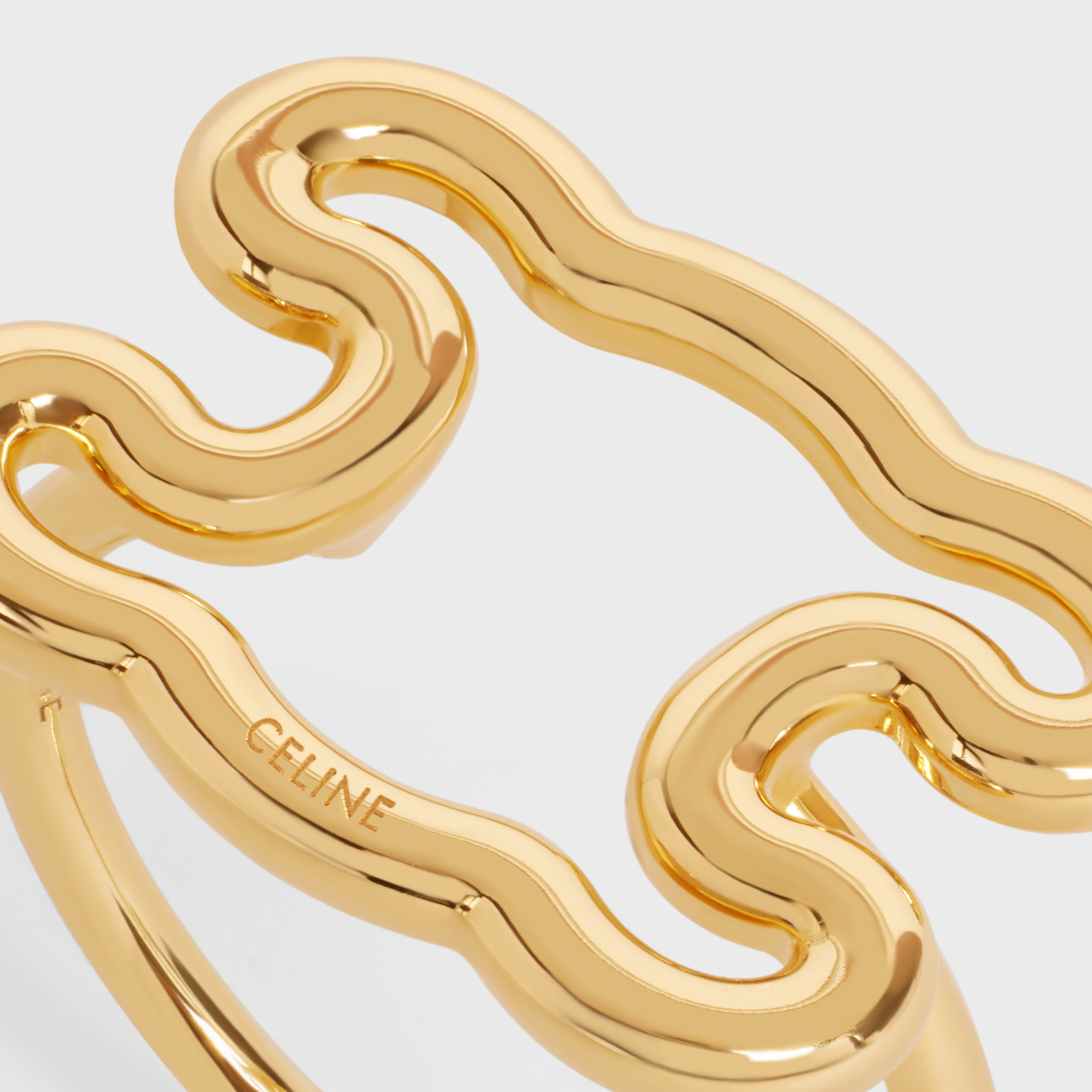 Triomphe Frame Large Ring in Brass with Gold Finish - 4