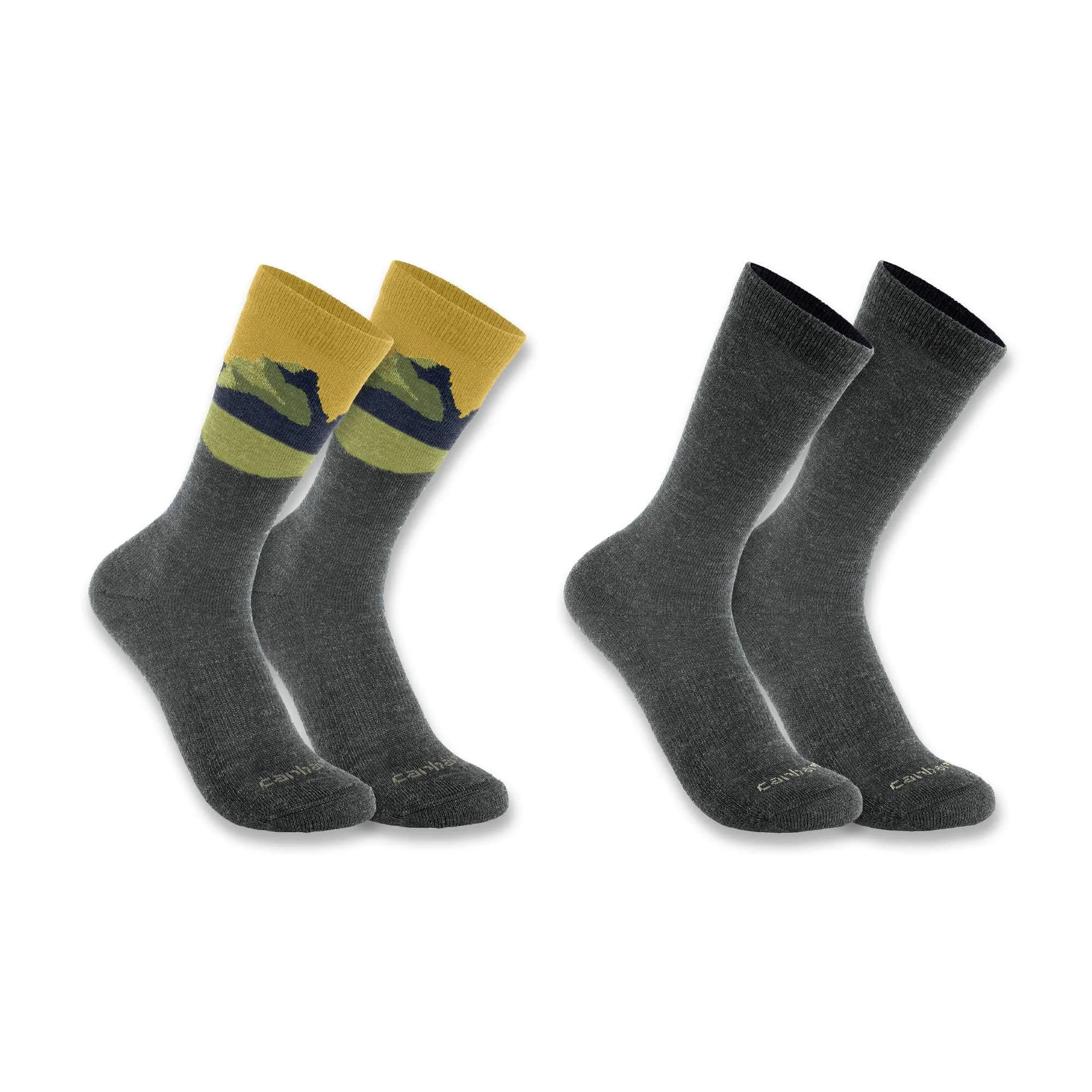 Midweight Synthetic-Wool Blend Mountain Crew Sock 2-Pack - 1