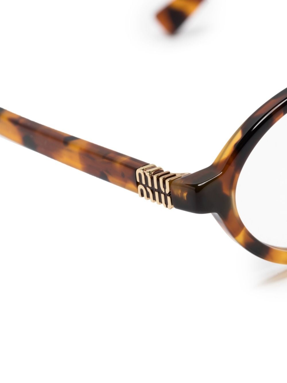 tortoiseshell oval-frame glasses - 3