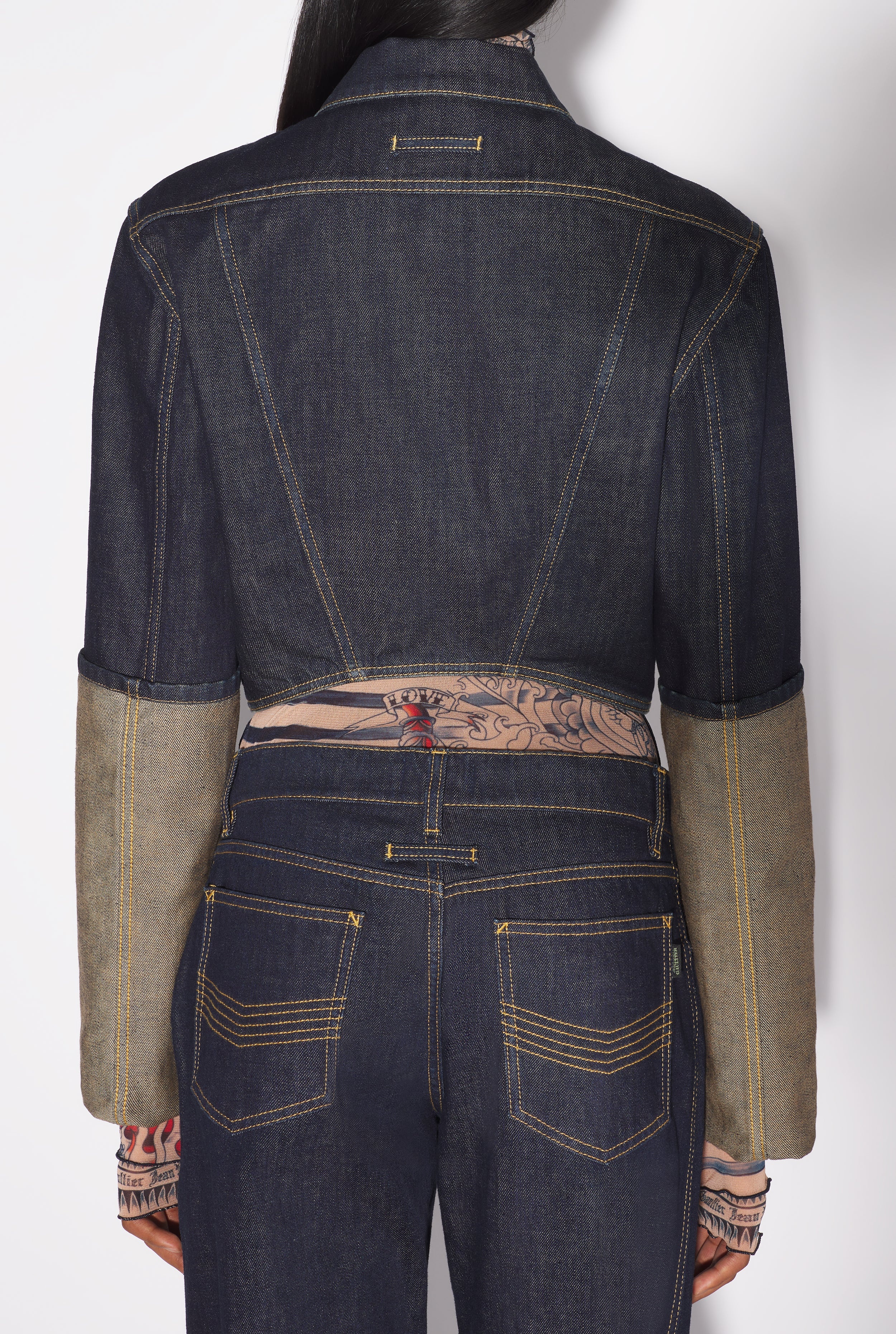 THE CROPPED CUFF DENIM JACKET - 7