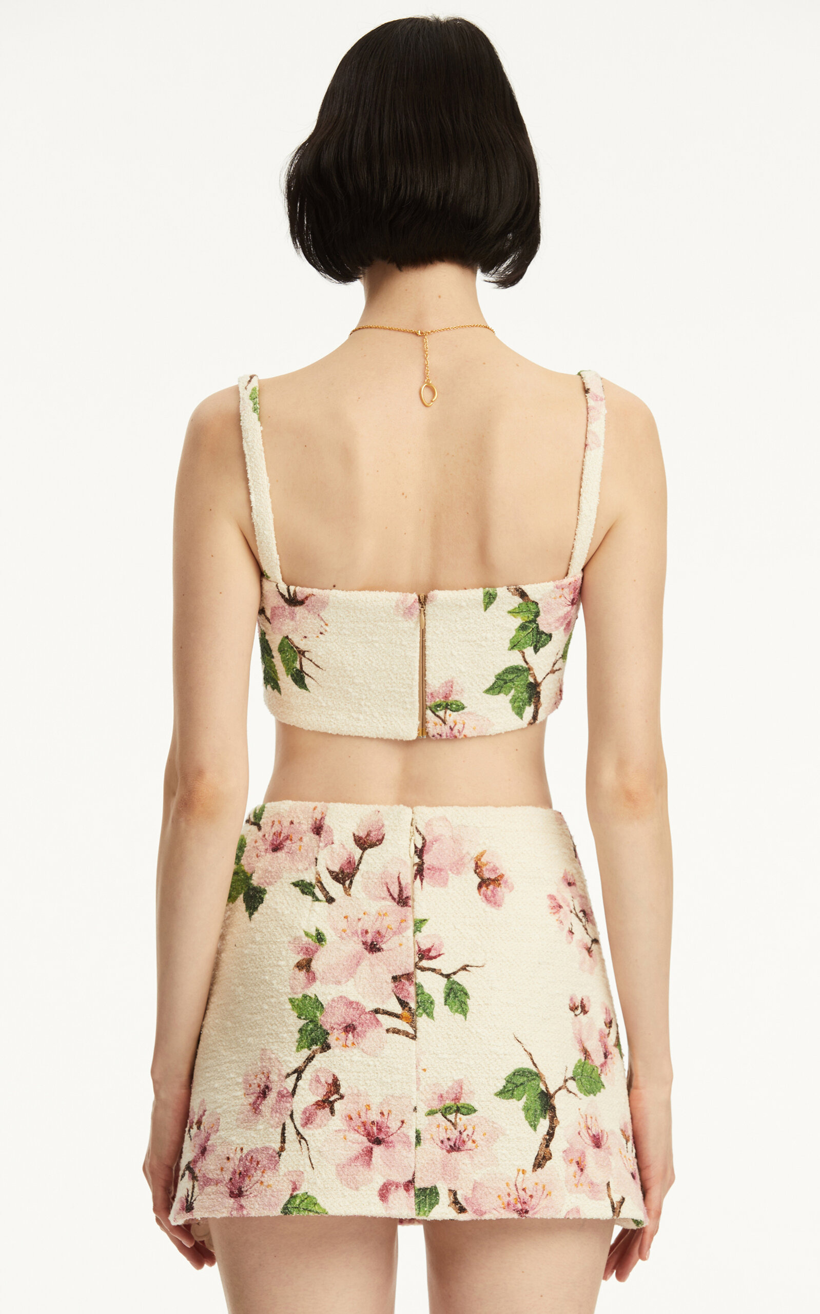 Embroidered Tweed Mini Skirt ivory - 5