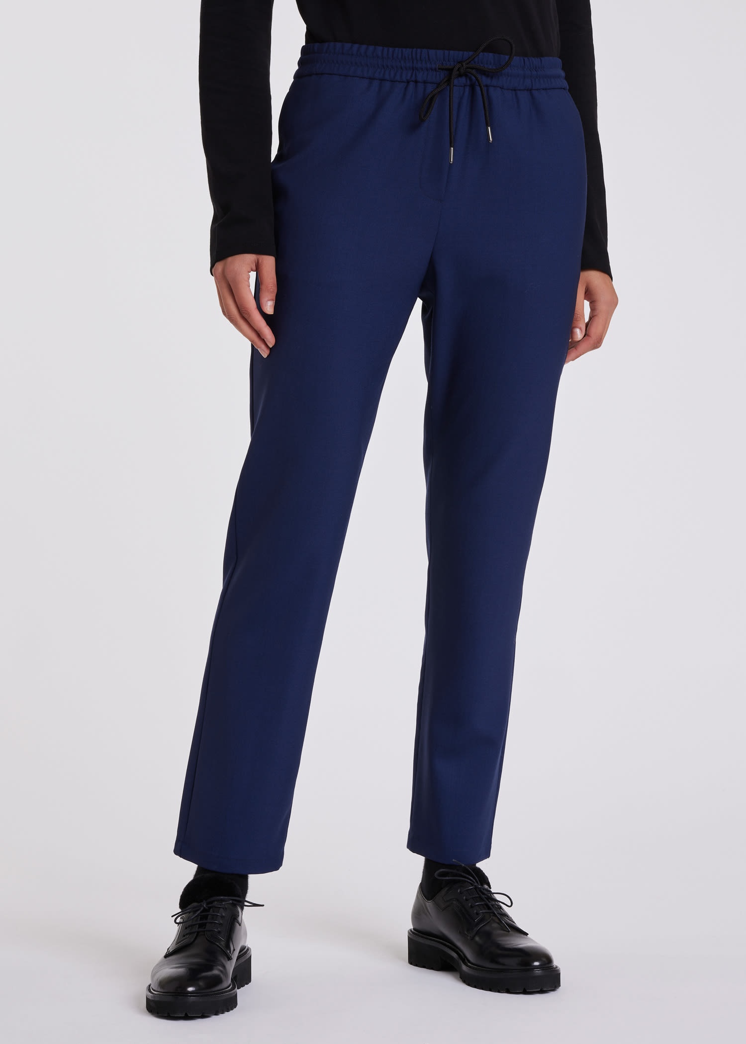 Drawstring Hopsack Pants - 4
