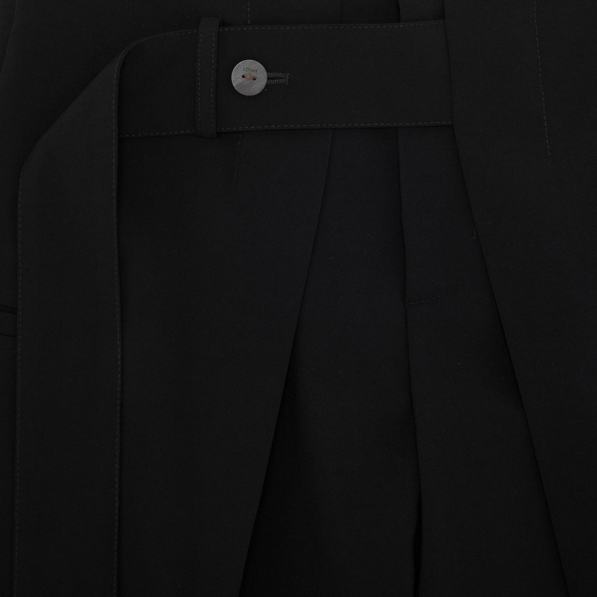 Loewe Luxury Cropped Belted Pants 'Black' - 3