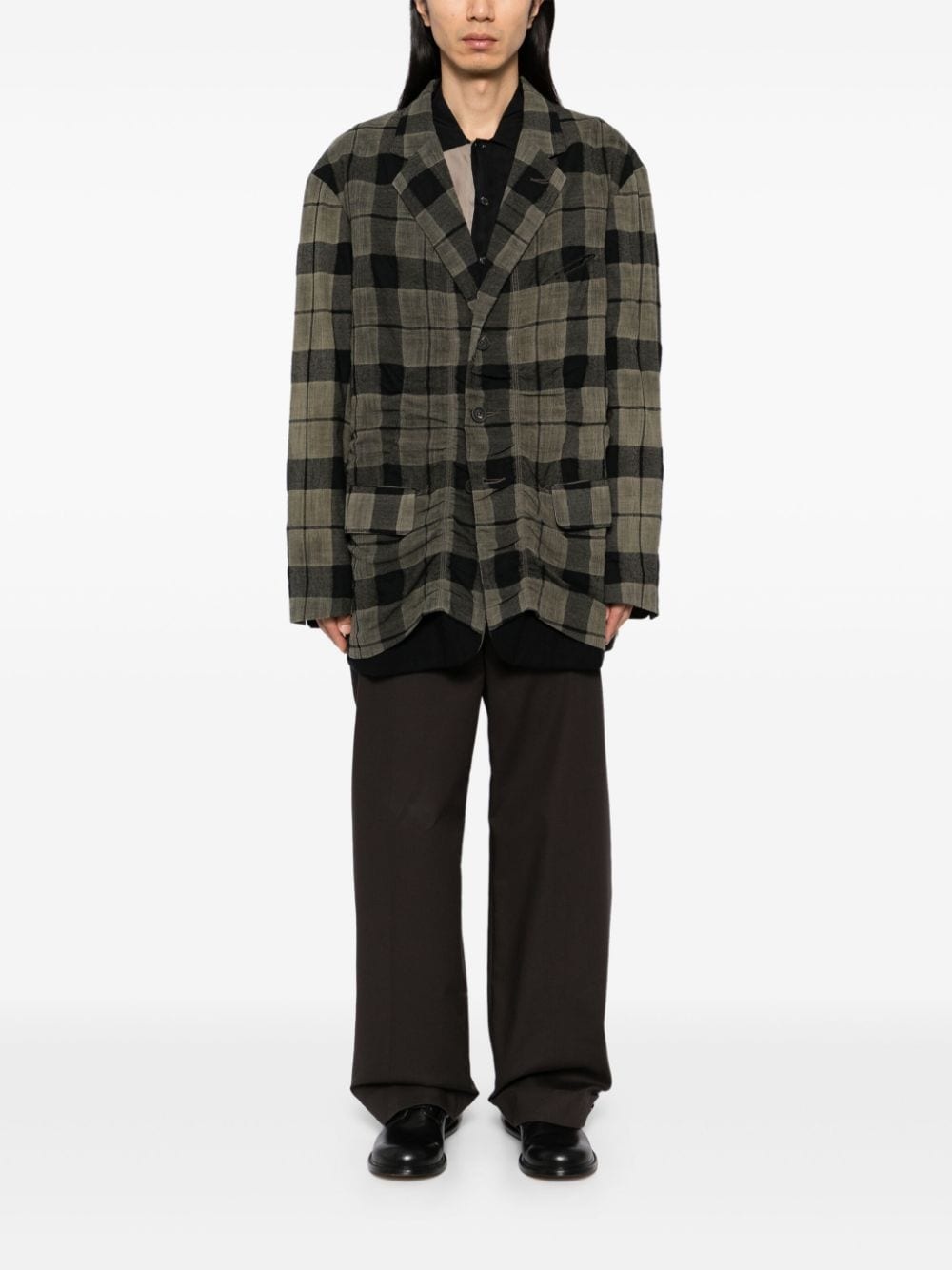 check pattern blazer - 2