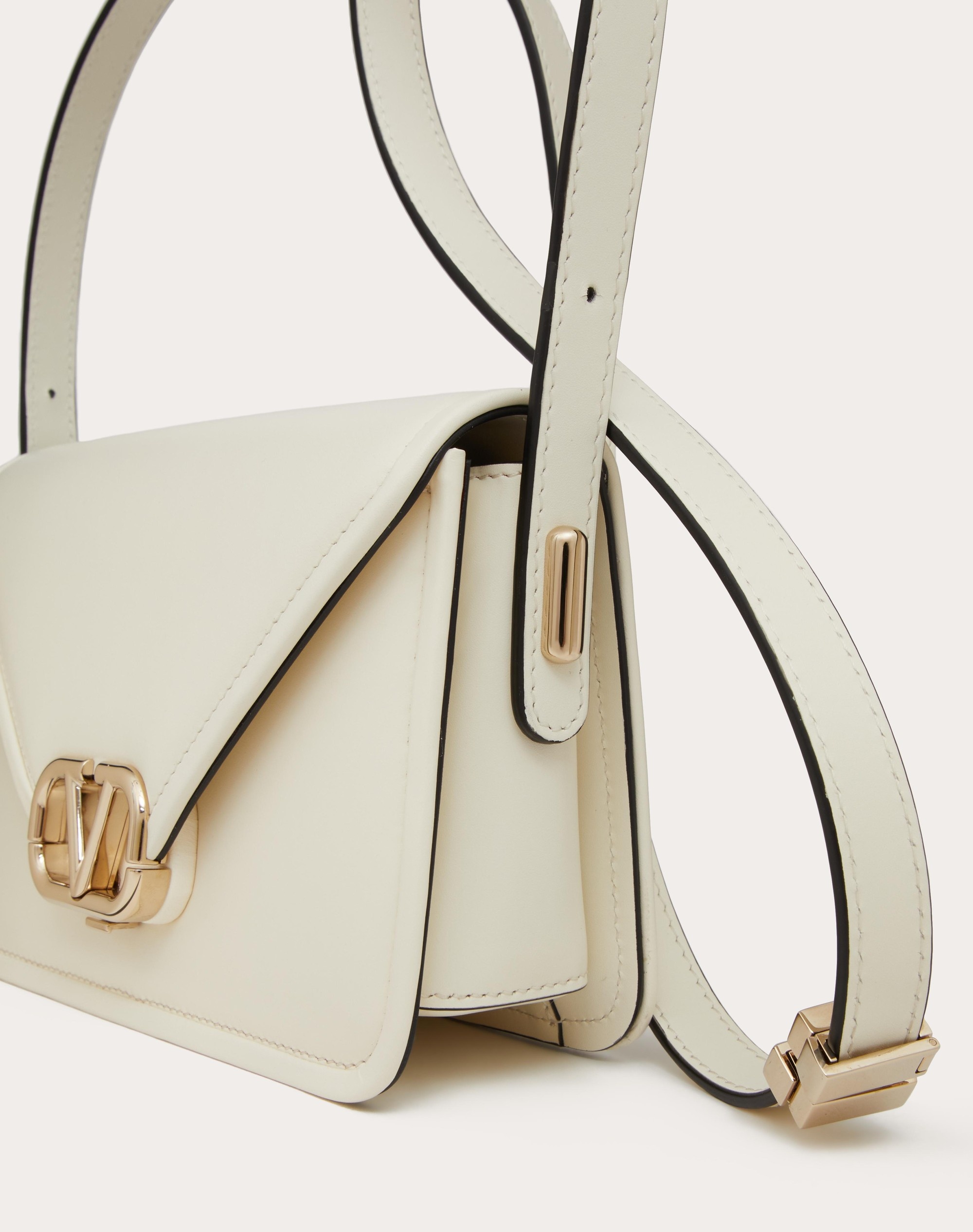 SMALL VALENTINO GARAVANI SHOULDER LETTER BAG IN SMOOTH CALFSKIN - 8