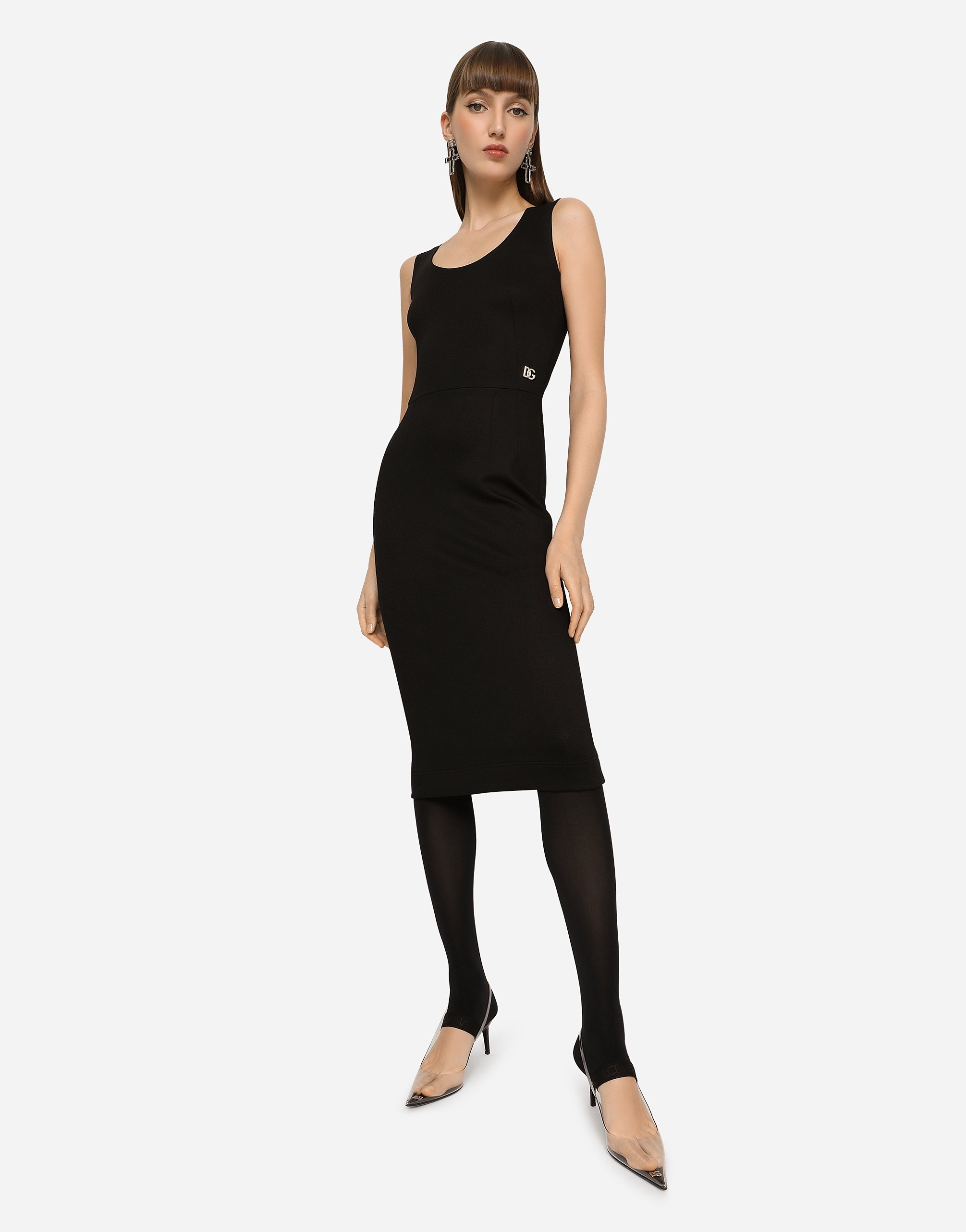 Sleeveless Milano rib midi dress - 2