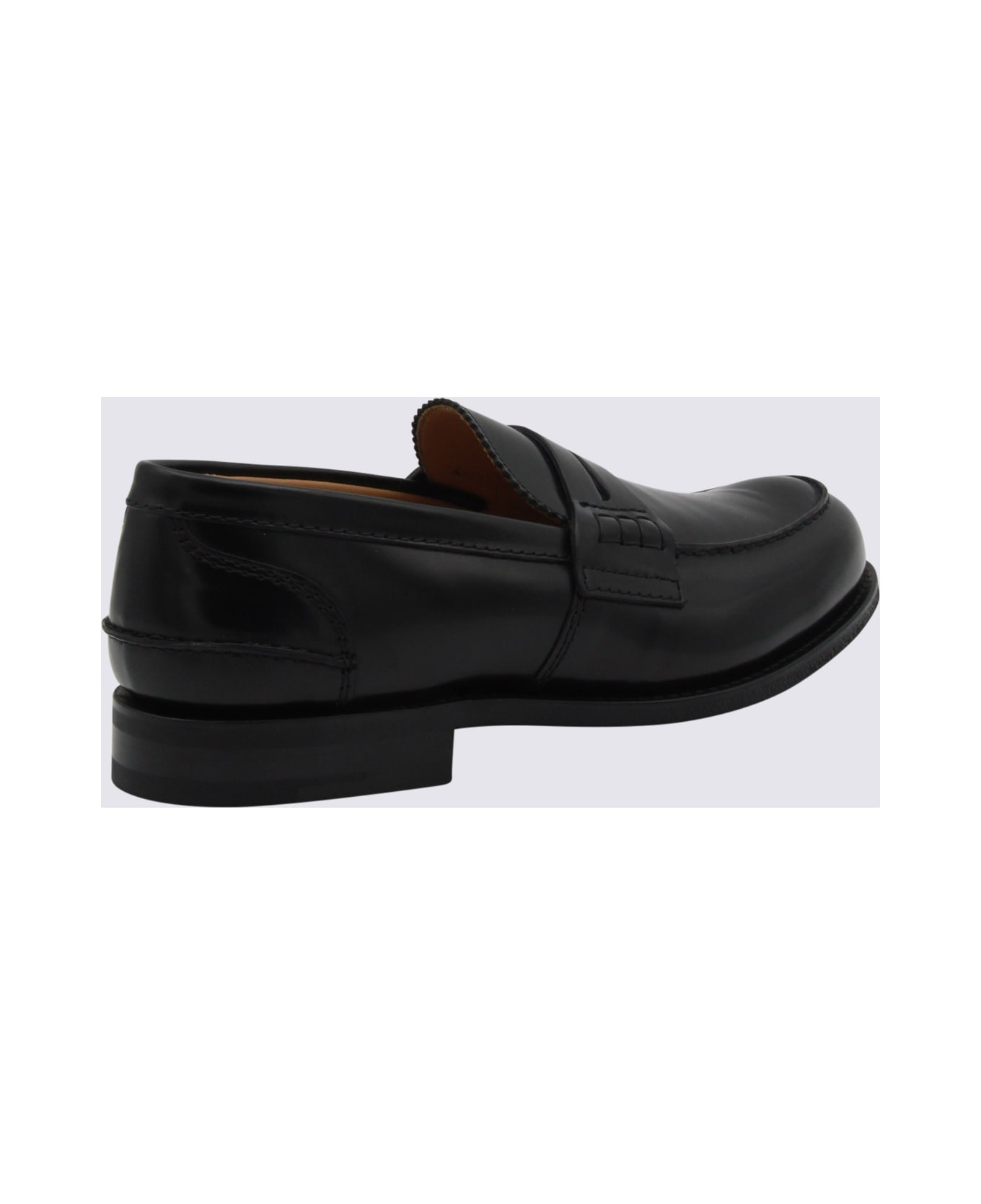 Black Leather Loafers - 3