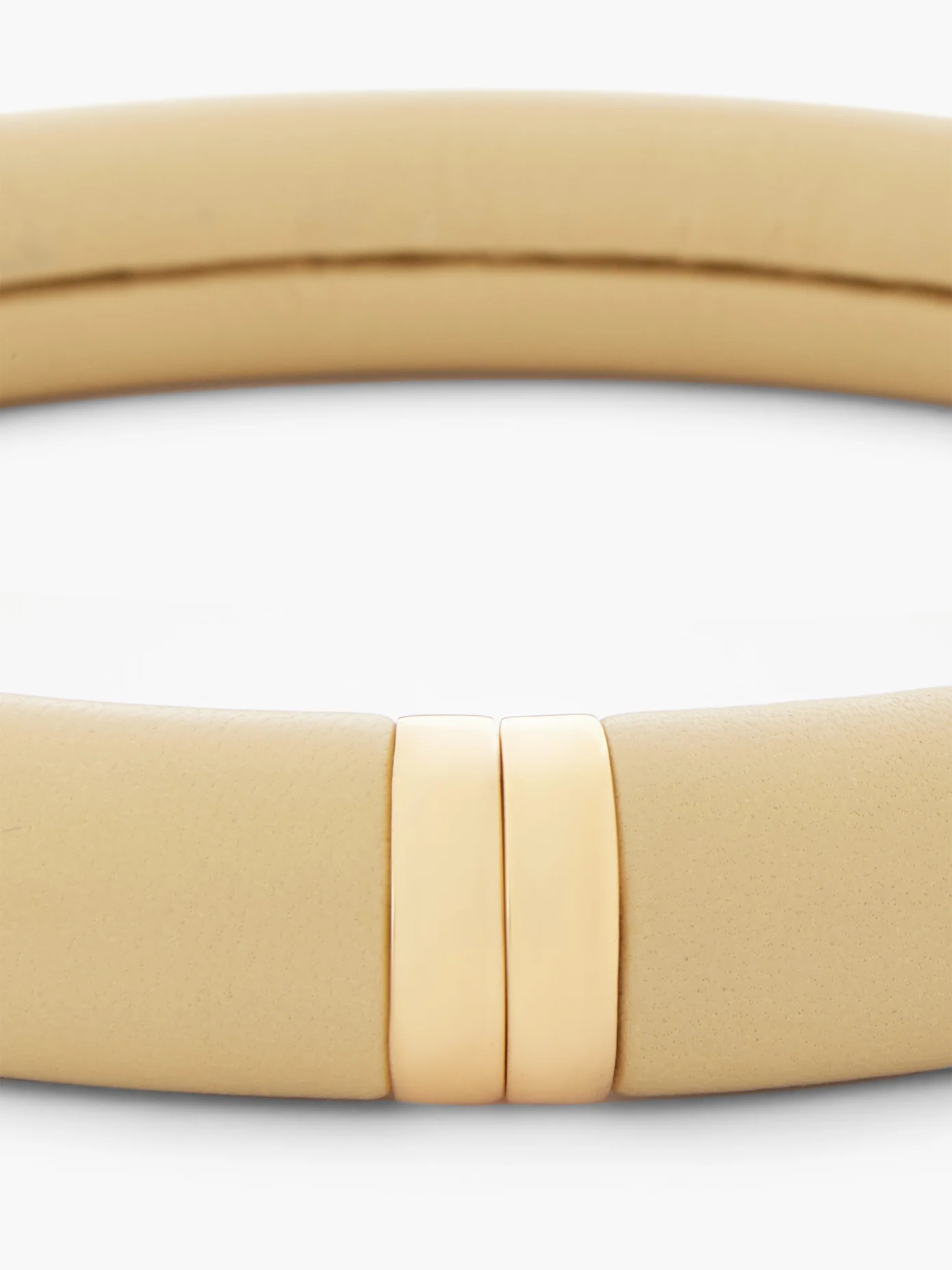 18kt gold-plated and nappa-leather choker - 4