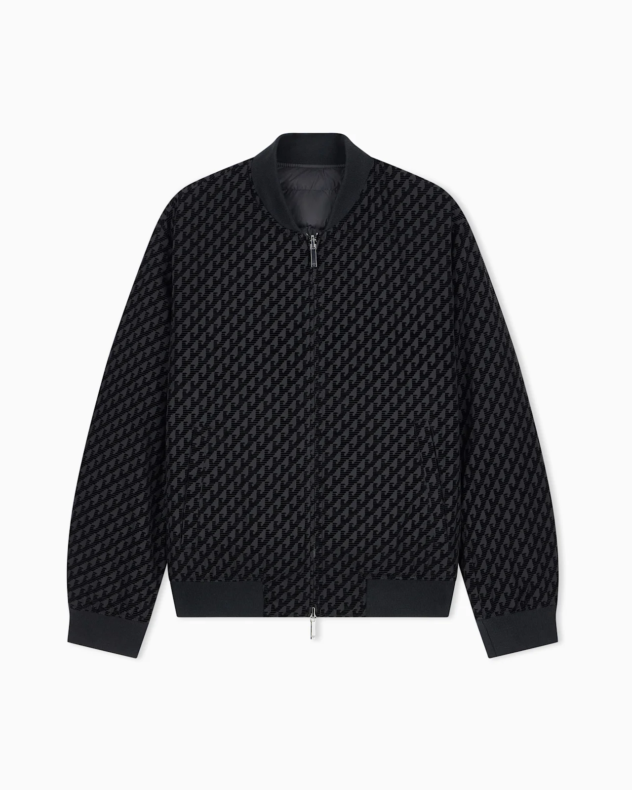 DOWN JACKET IN ALL-OVER FLOCKED NYLON WITH A REGULAR FIT - 1