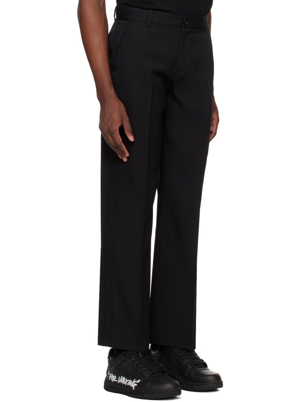 Black Formal Varsity Trousers - 2
