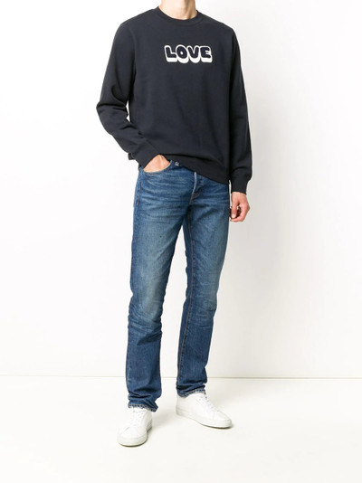 Sandro embroidered LOVE print sweatshirt outlook