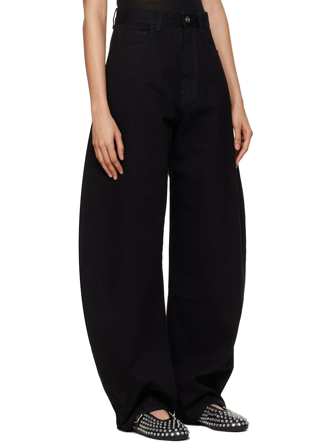 Black Round Jeans - 2