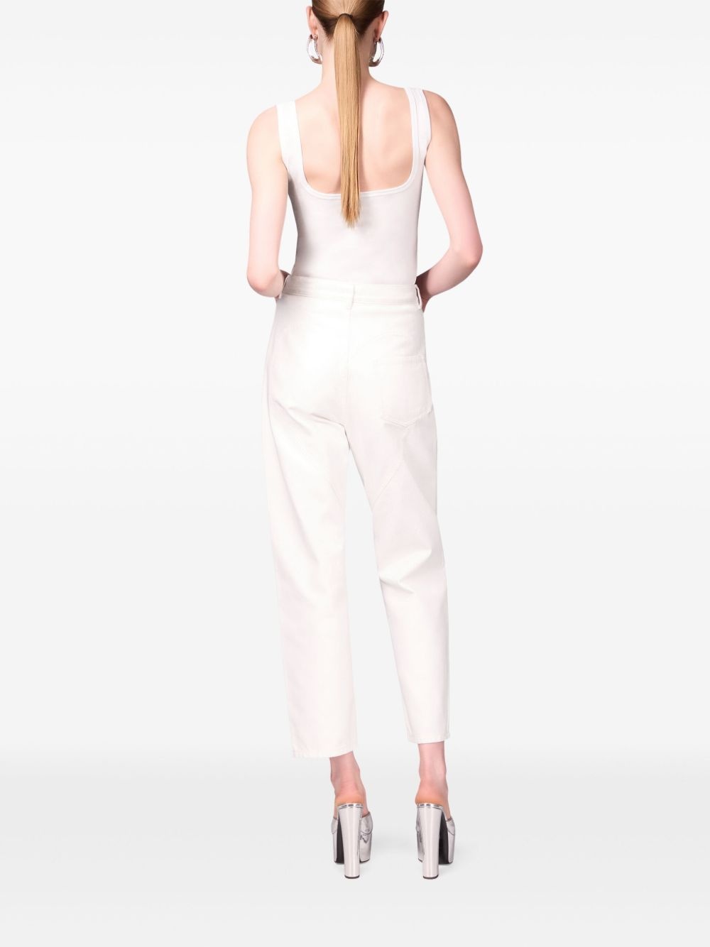 crystal-embellished jeans - 5