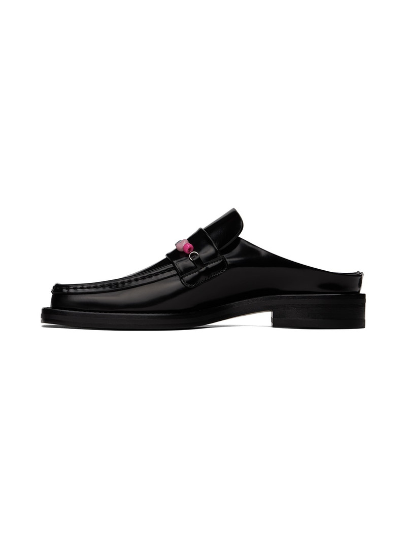 Black Beaded Square Toe Loafers 3