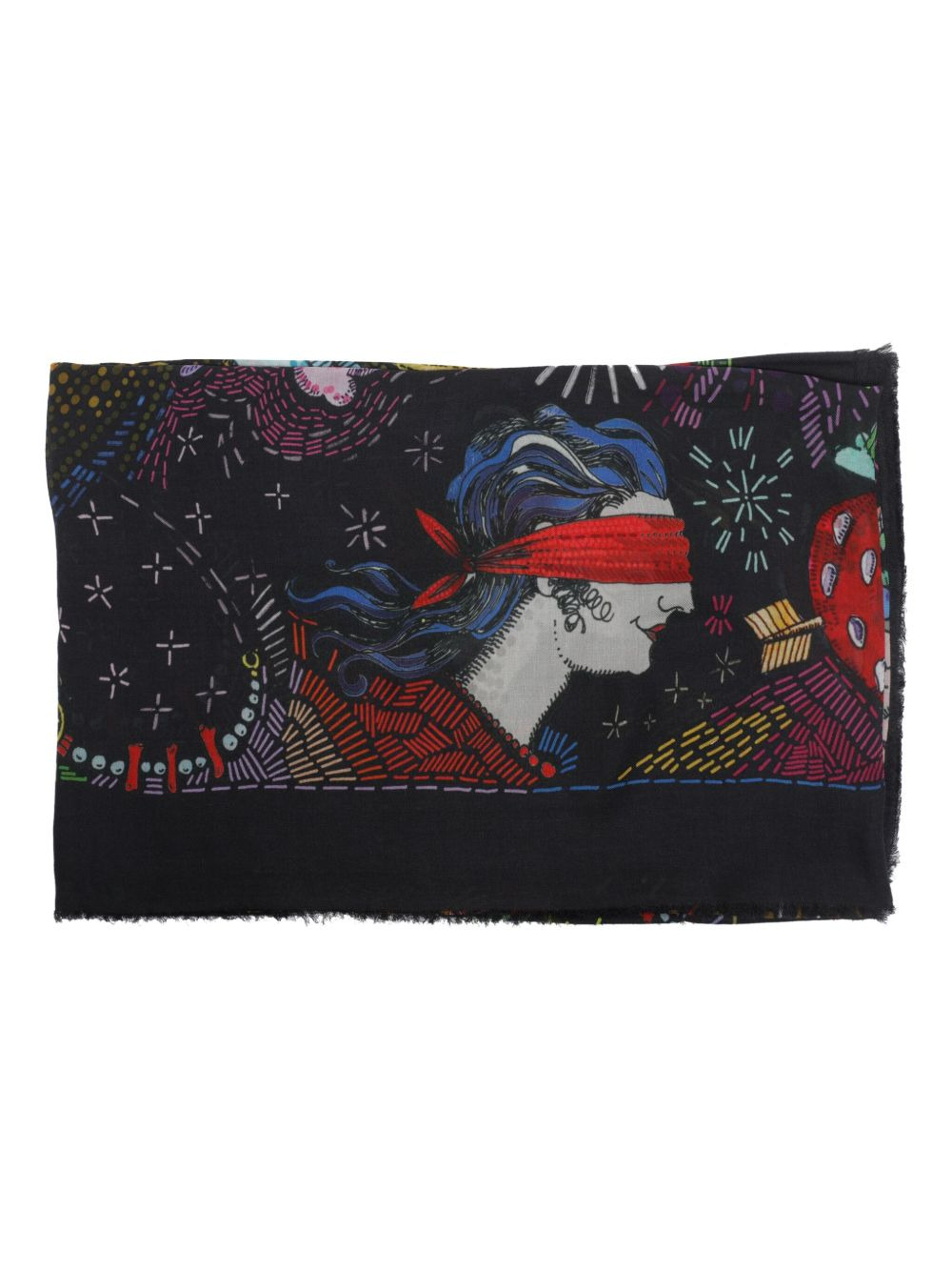 graphic-print scarf - 2