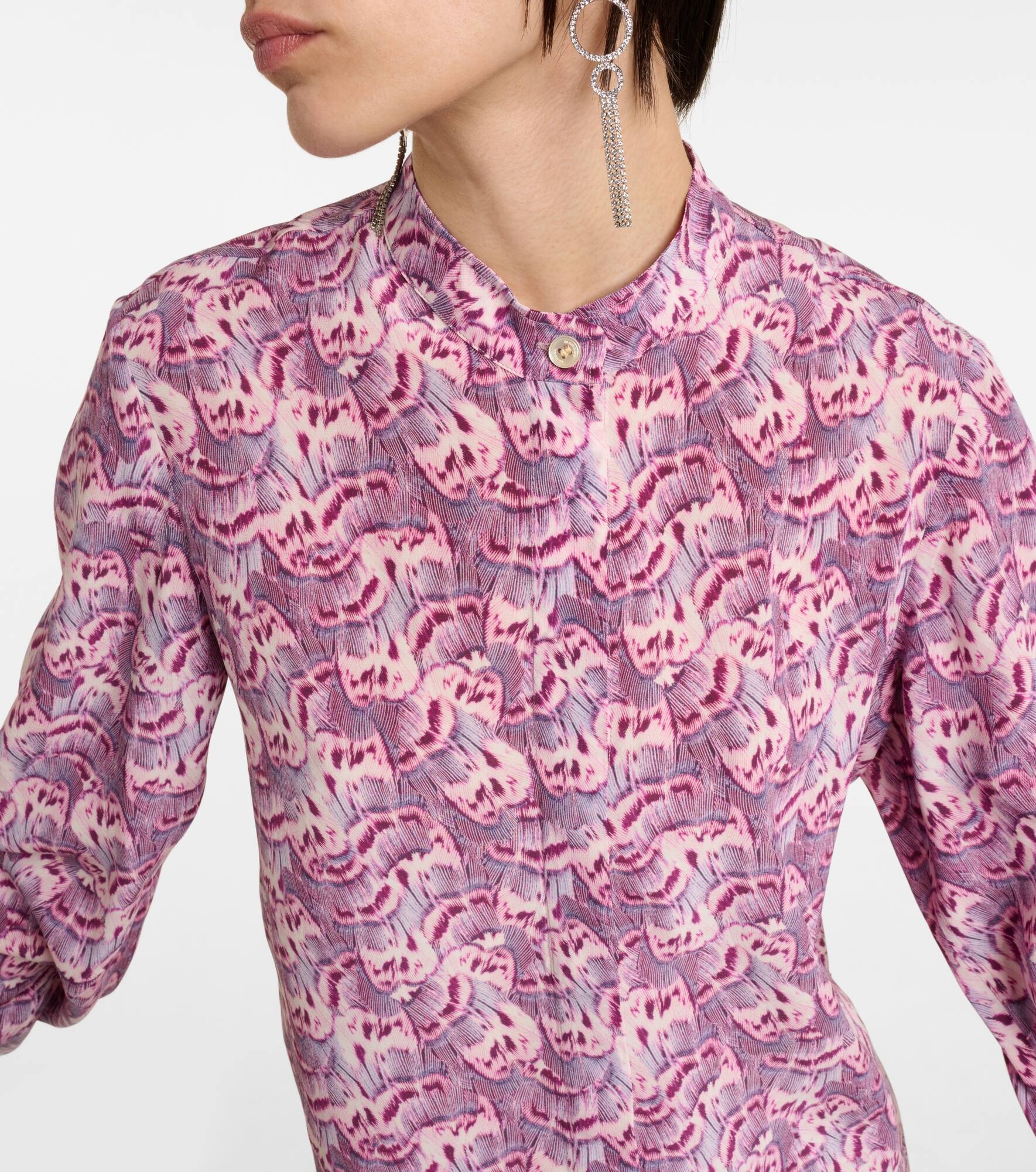 Ilda printed silk-blend blouse - 4