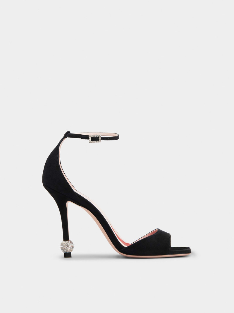 Vivier Marlène Strass Sandals in Suede - 1