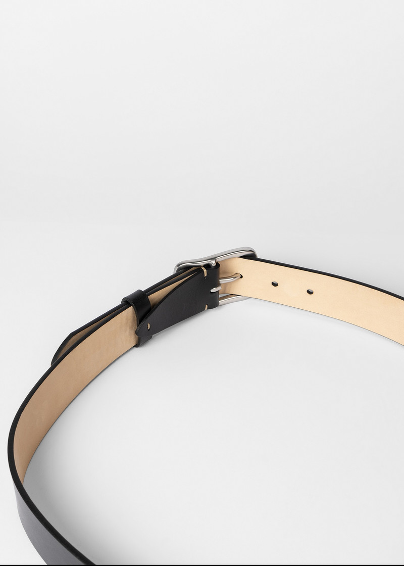 Paul Smith Black Leather Zebra Tip Belt outlook