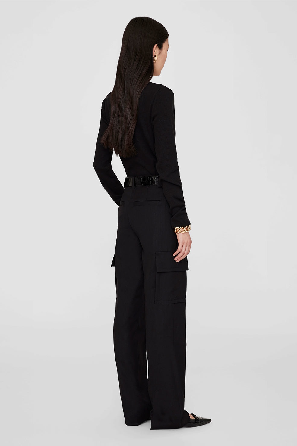 Alessia Long Sleeve Tee - Black - 3