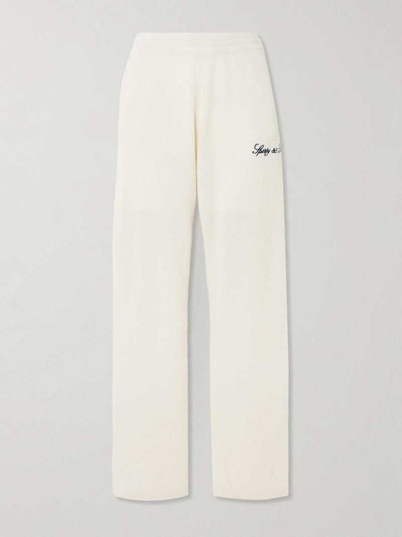 Vendome cashmere and wool-blend track pants Cream 1