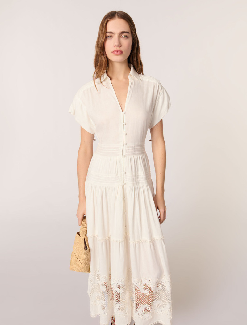 Embroidered ruffled maxi dress 7