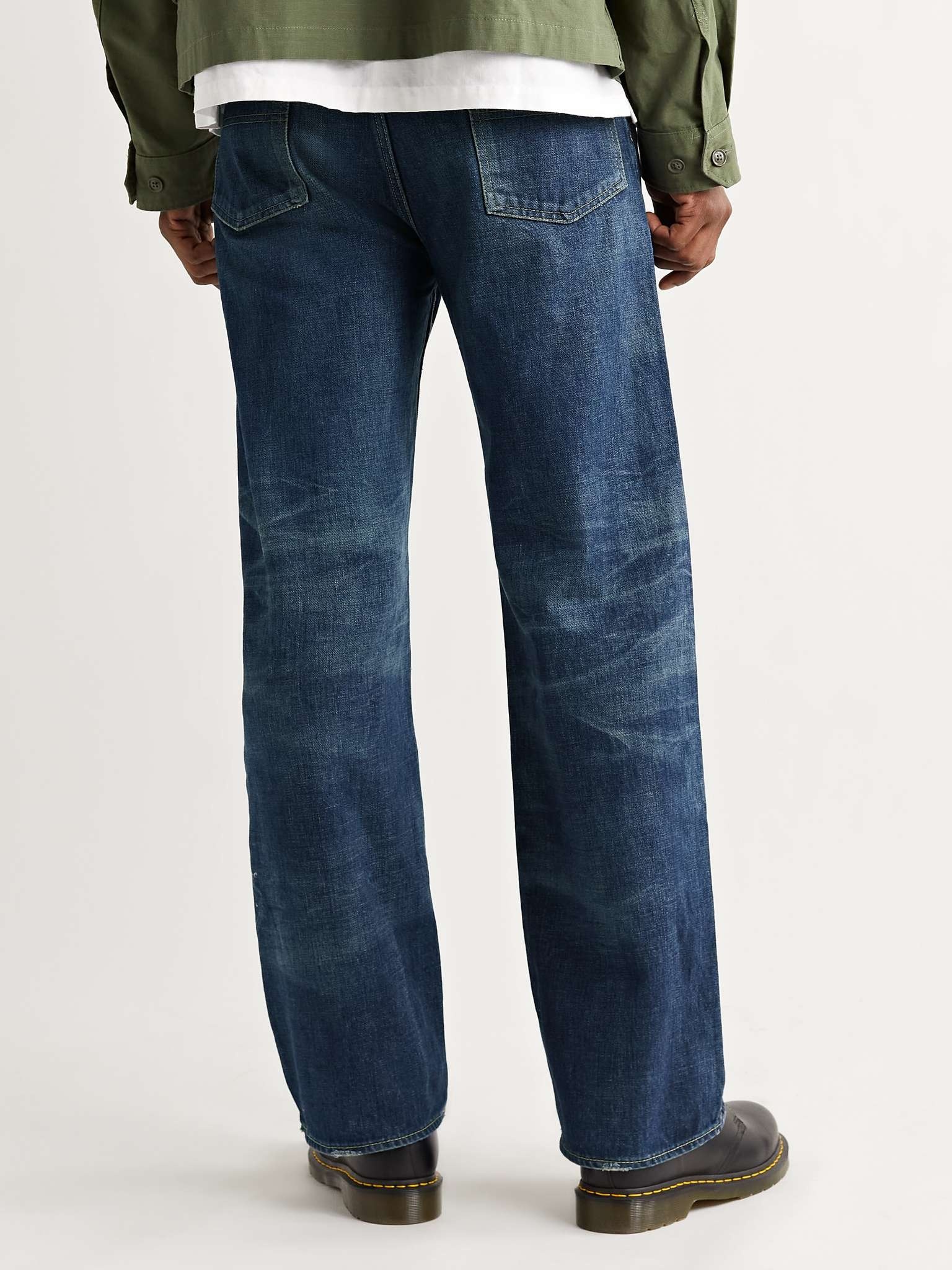 Distressed Selvedge Denim Jeans - 4