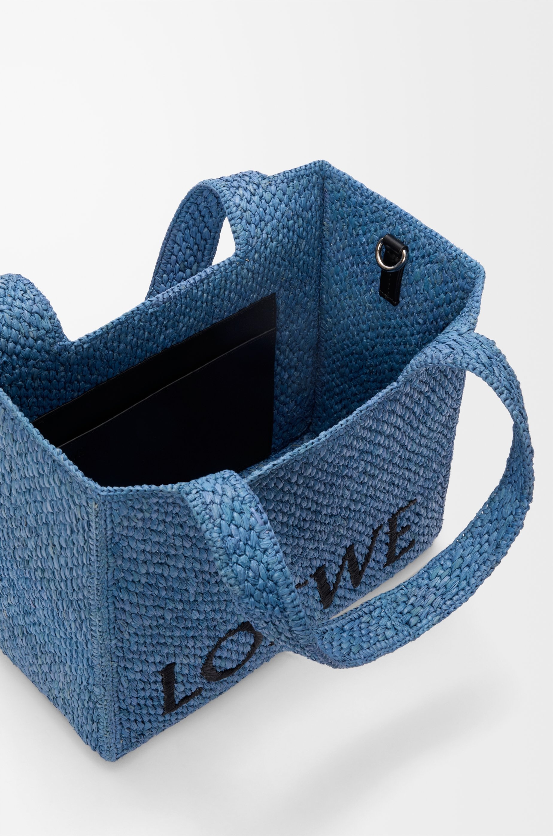 Medium LOEWE Font tote in raffia - 8