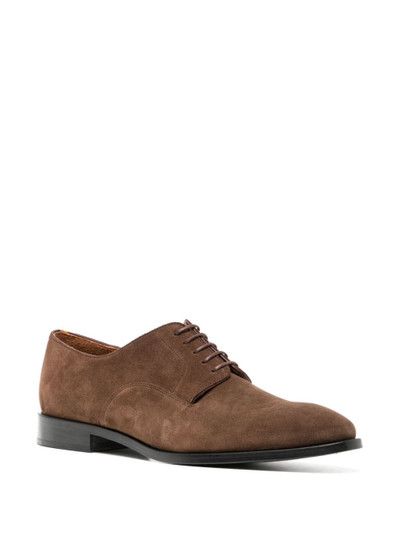 Paul Smith almond-toe suede derby shoes outlook
