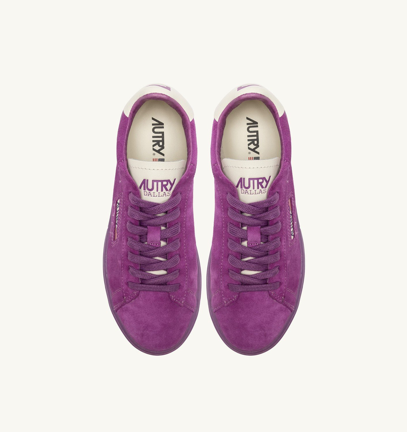 DALLAS LOW SNEAKERS IN MARSHMALLOW AND HYACINTH VIOLET SUEDE - 5