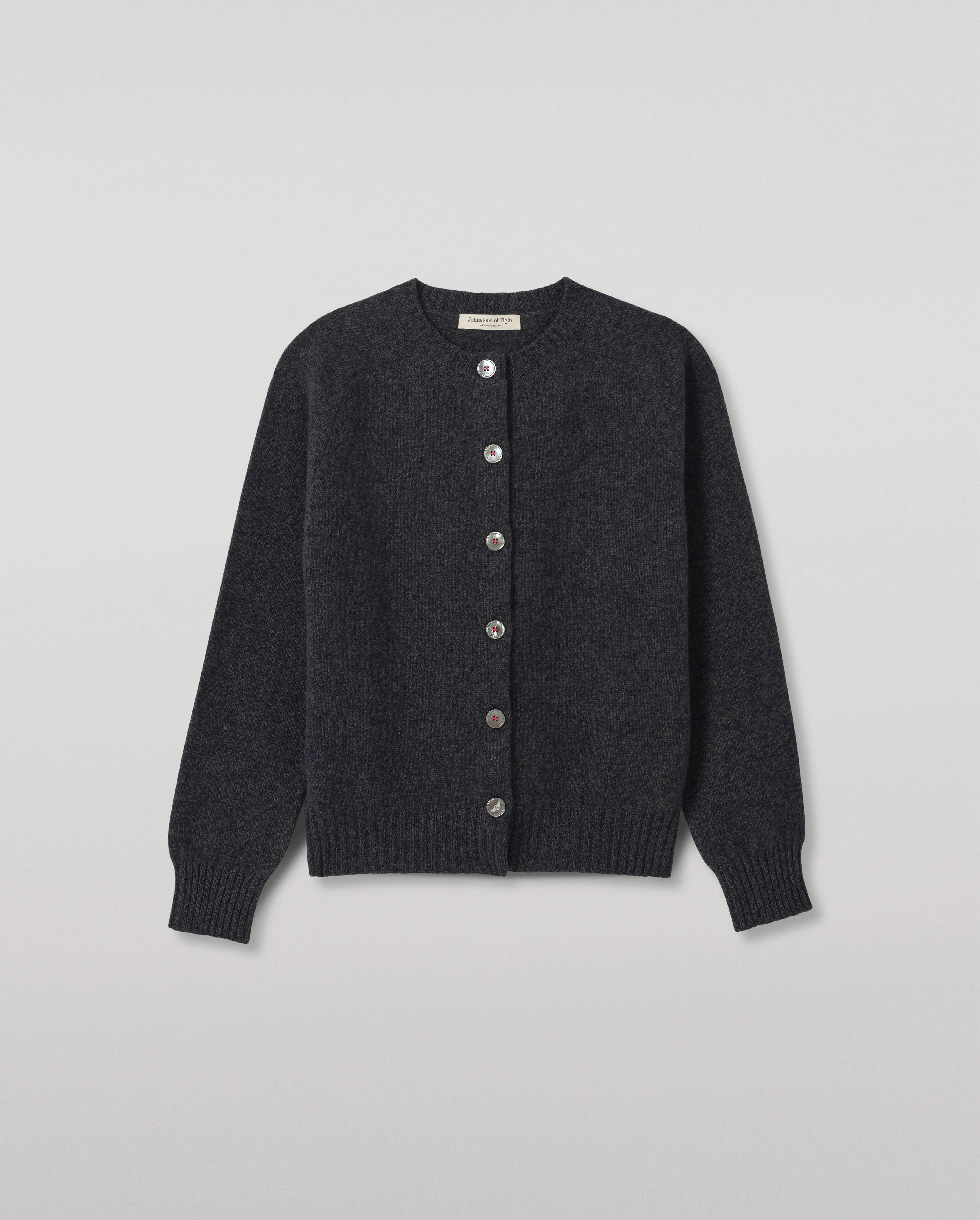 Blyth Grey Lambswool Cardigan - 1