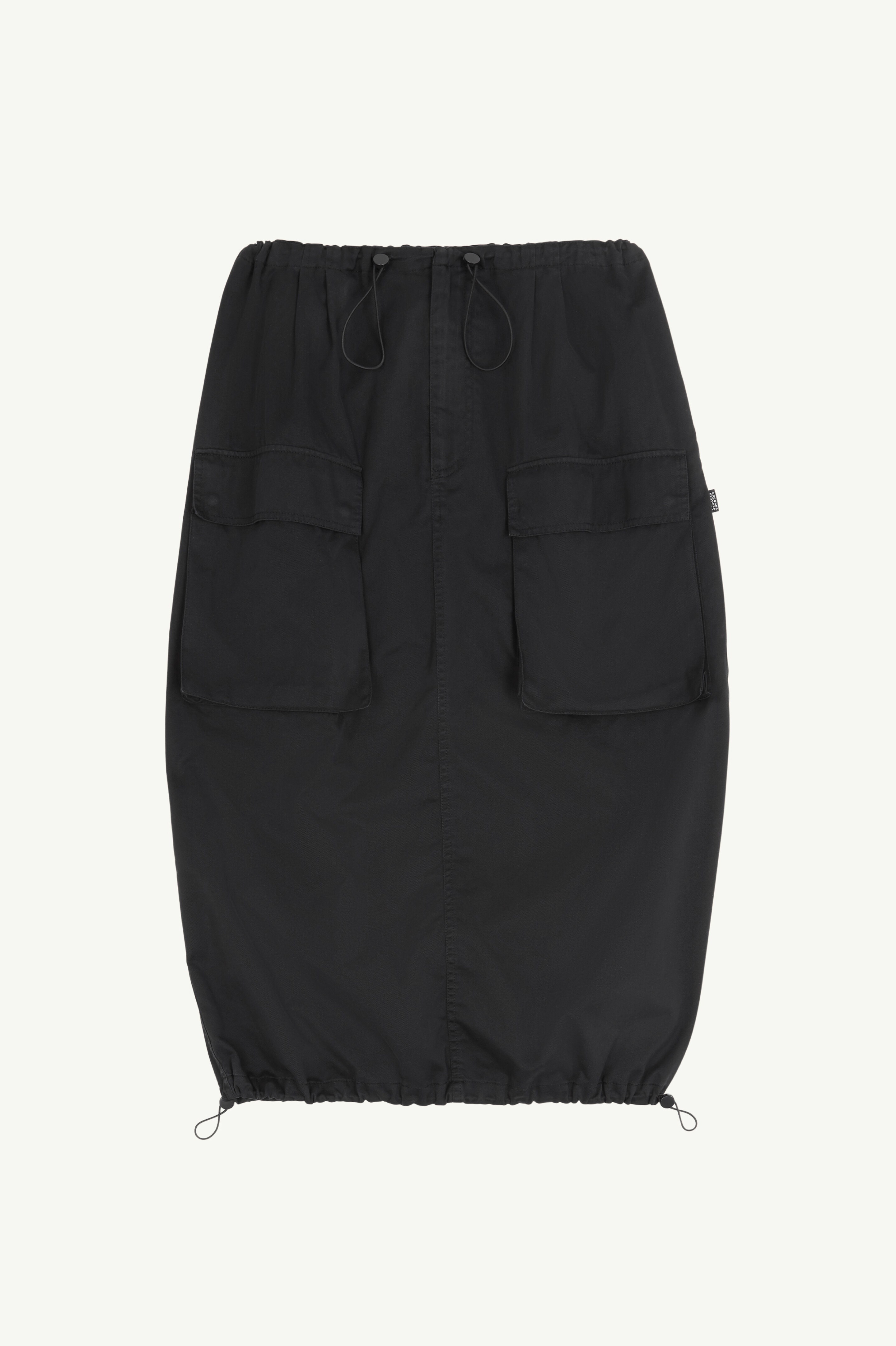 Cotton Gabardine Midi Skirt - 1