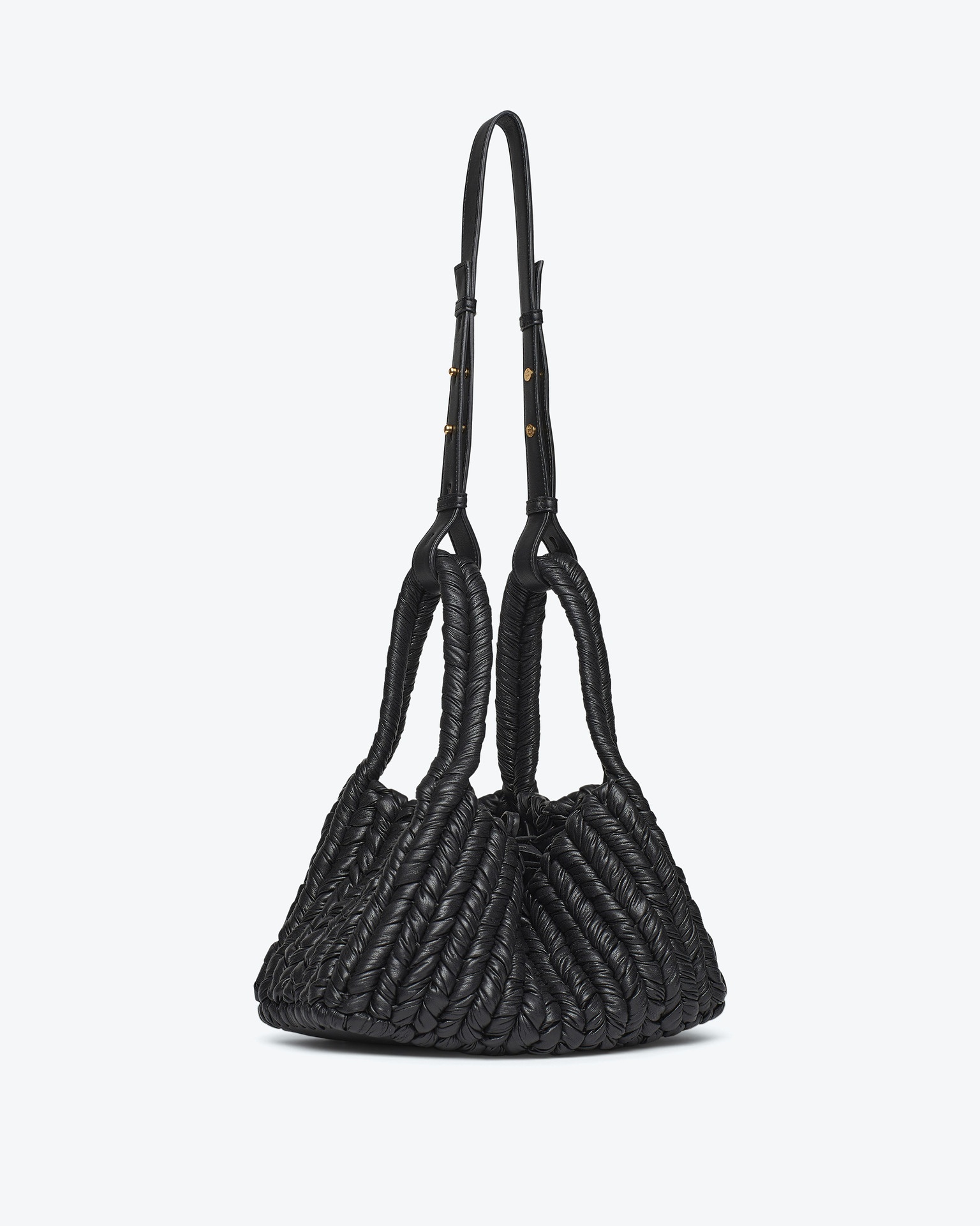 THE BUSKET - Knit bucket bag - Black - 3