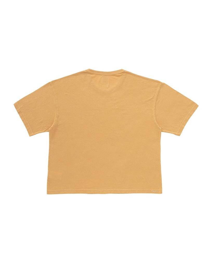 visvim JUMBO TEE S/S DMGD W MUSTARD outlook