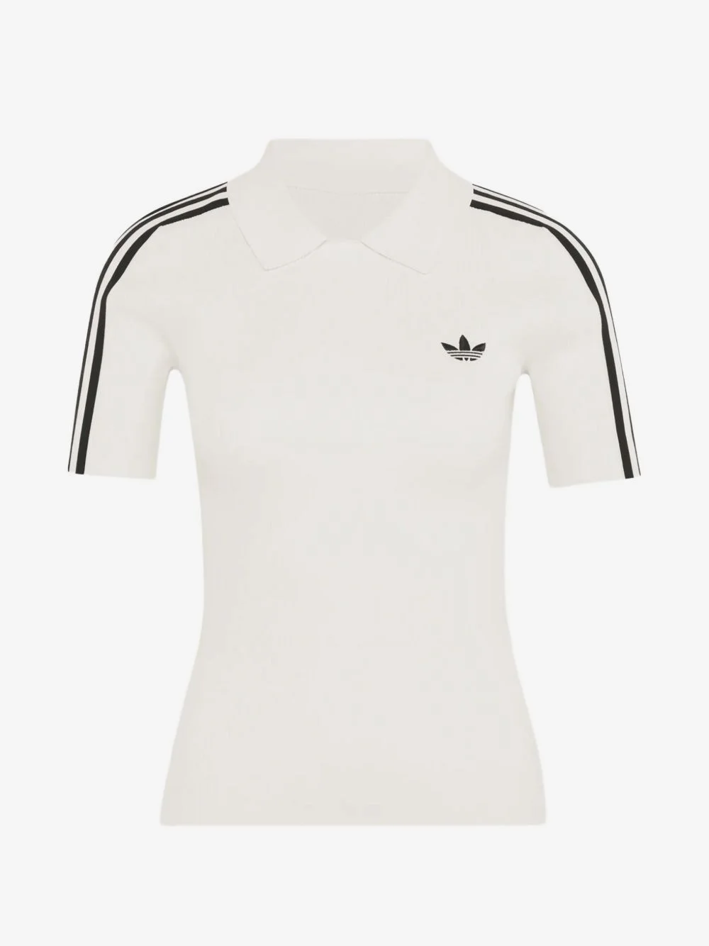 ribbed-knit stripe-detail polo shirt - 1