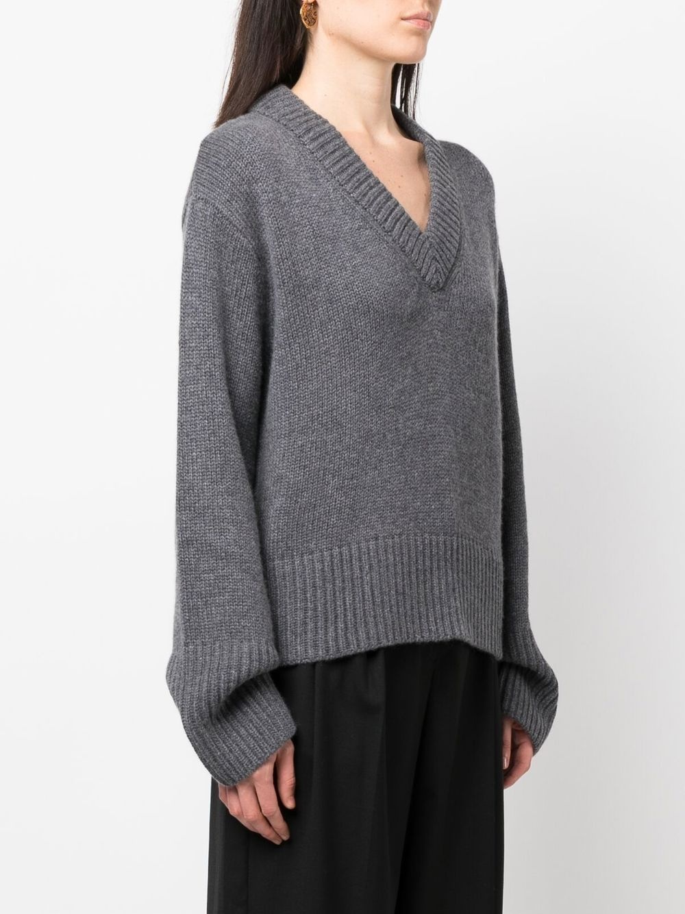 V-neck cashmere jumper - 3