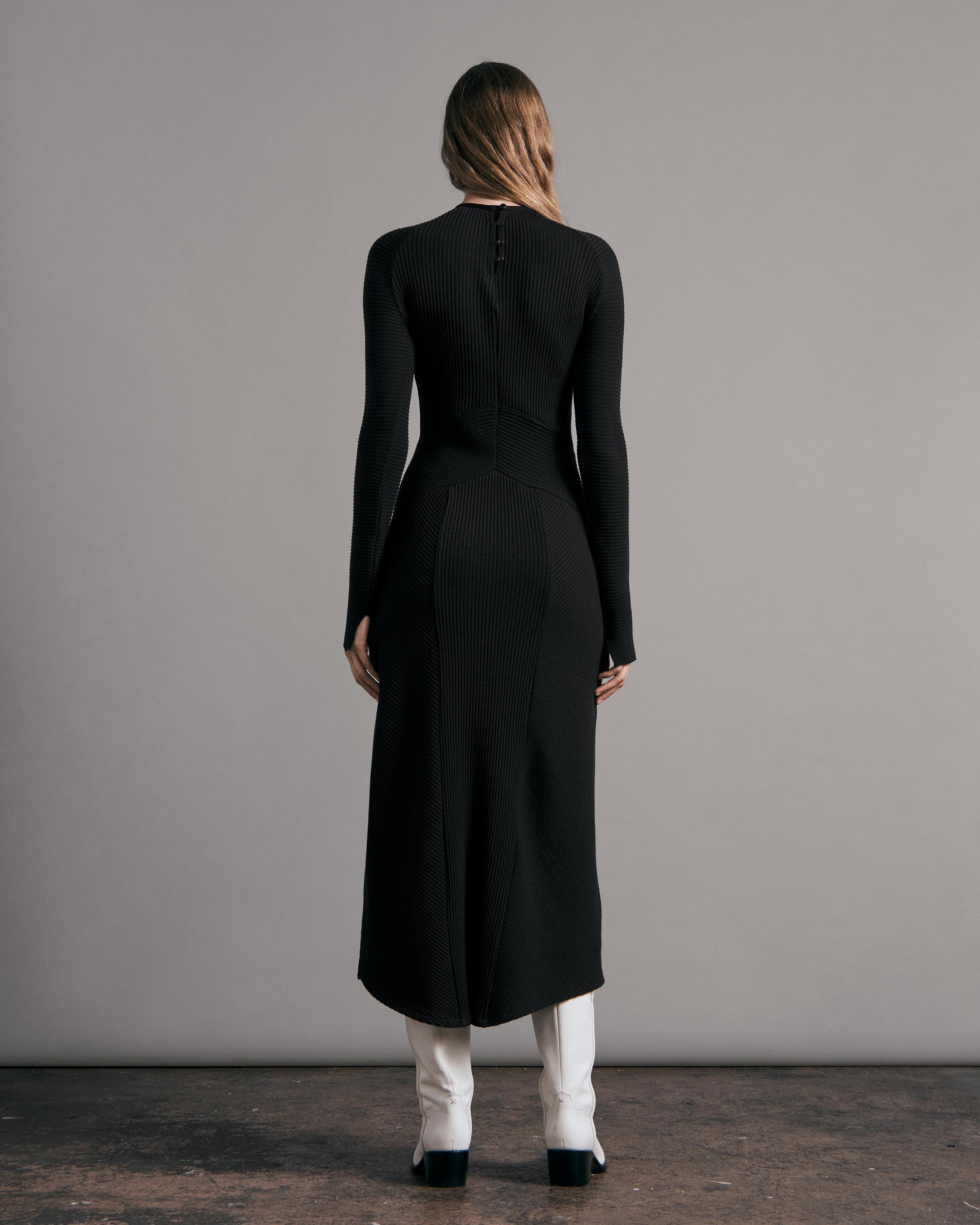 Echo Rib Long Sleeve Midi Dress
Cotton Dress - 4