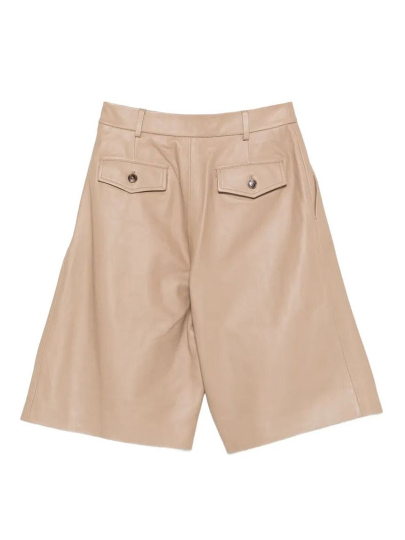 Yves Salomon PLEATED LEATHER BERMUDAS outlook