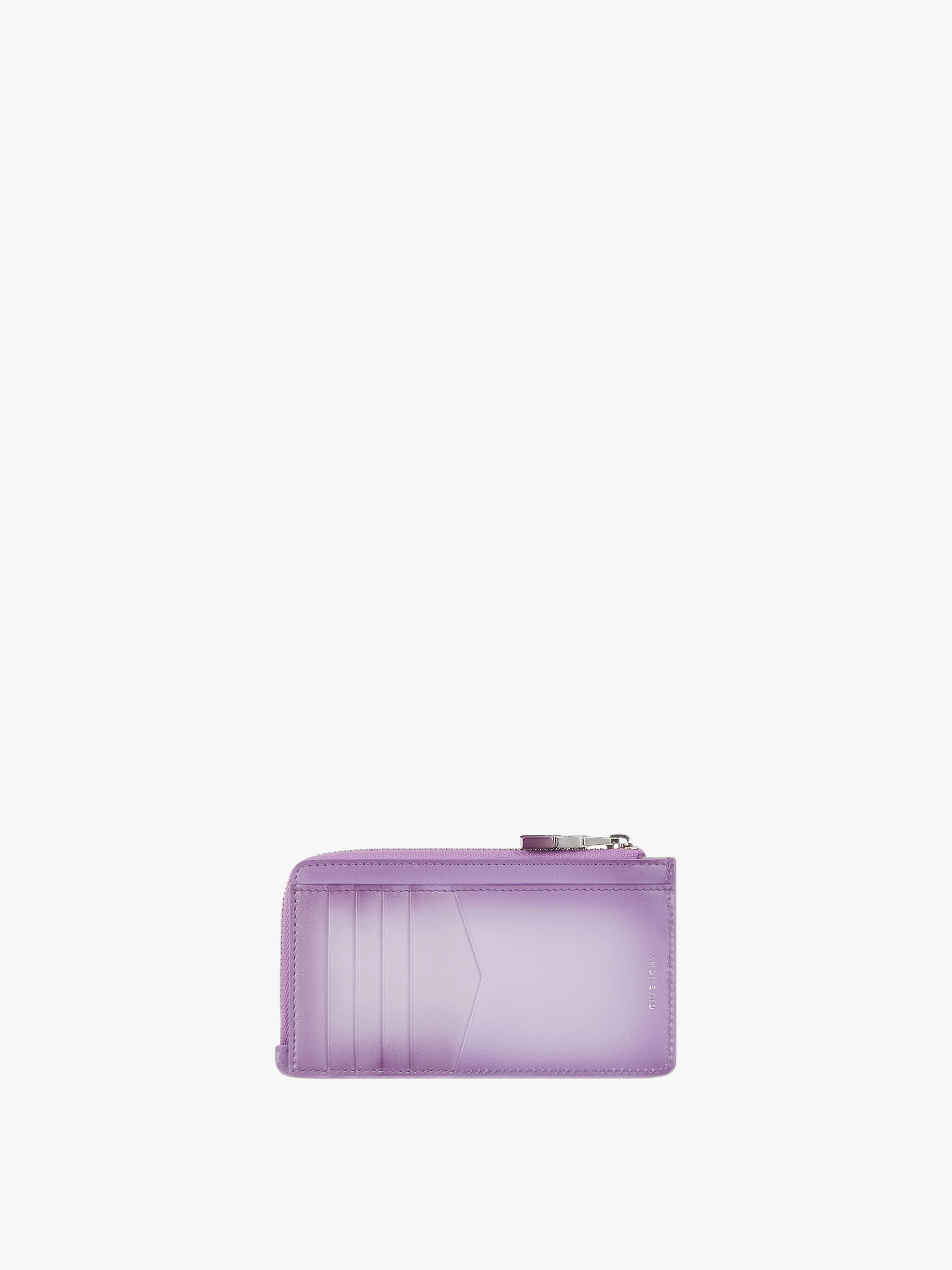 4G ZIPPED CARD HOLDER IN GRADIENT LEATHER - 4