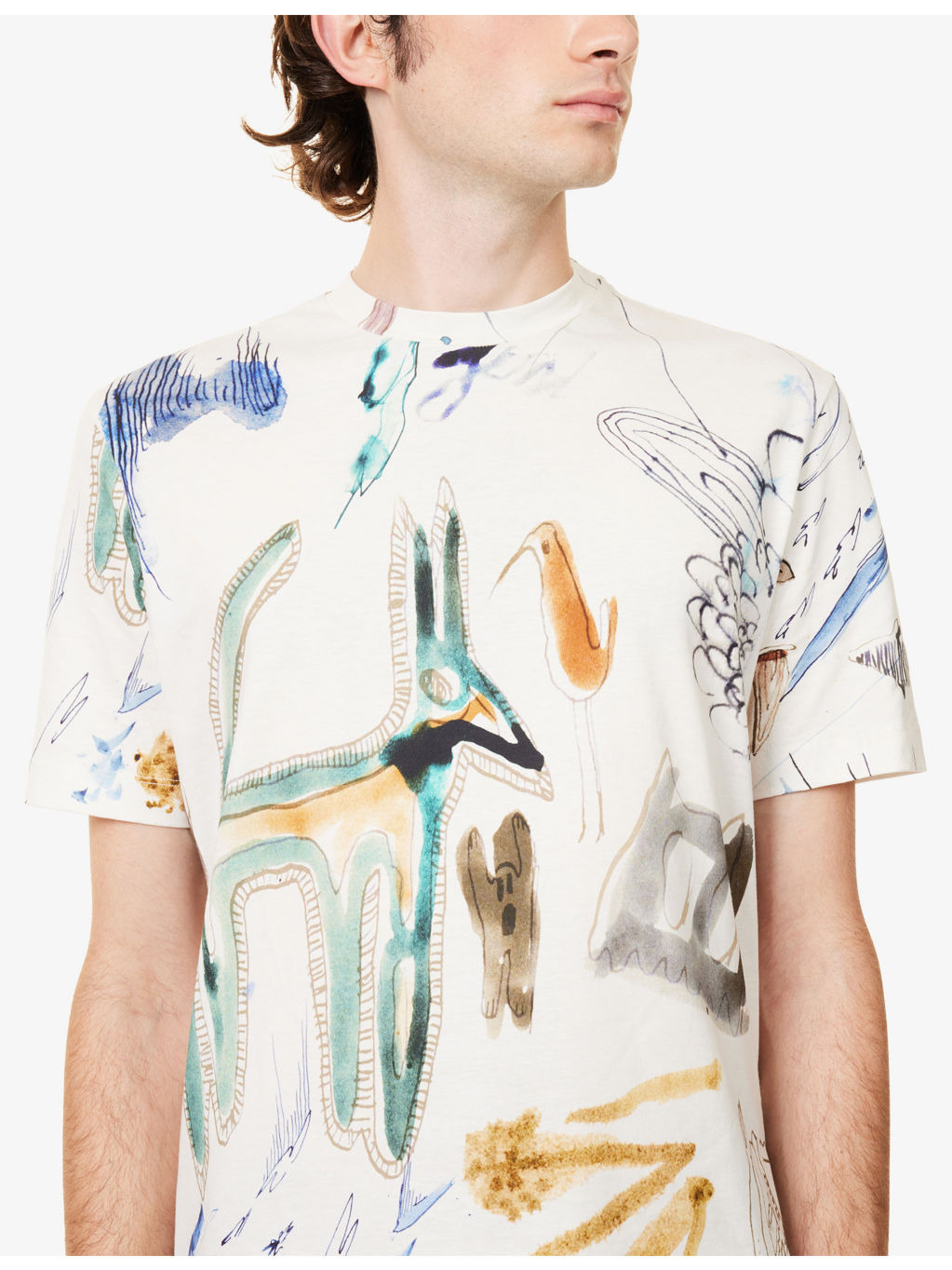 Graphic-Printed Short-Sleeve Cotton T-Shirt - 5