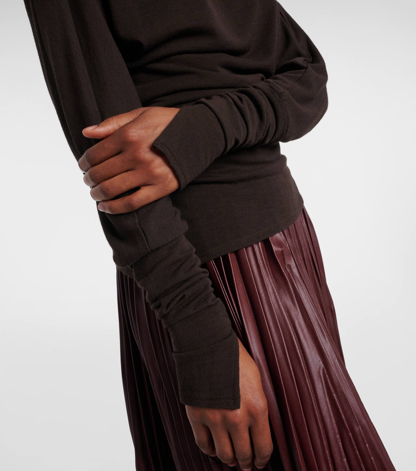 Golda gathered jersey top - 5