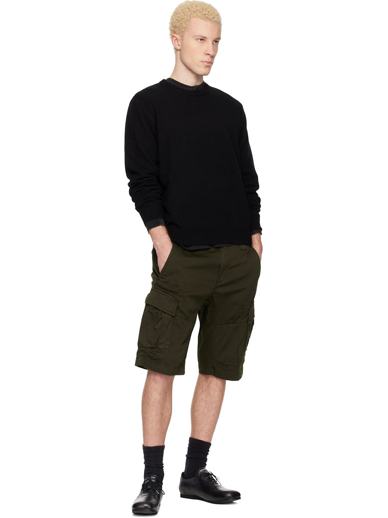 C.P. Company Khaki Stretch Sateen Cargo Lens Shorts outlook